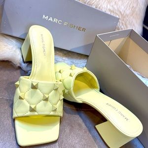 Marc Fisher Gasella Sandal. Size 8. Color neon yellow.